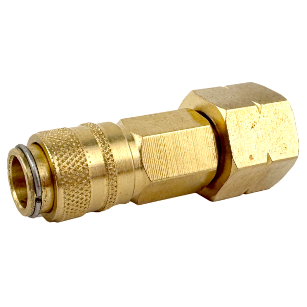 Schnellkupplung NW5 G3/8" links IG mit Konus und drehbarer Mutter von HUW24