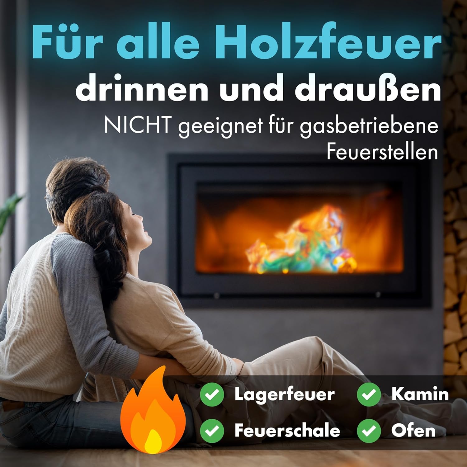 Magic Flames - 300g Buntes Feuer Pulver für magischen Flammenzauber in Feuerschale & Lagerfeuer & Kamin & Ofen von Betashop