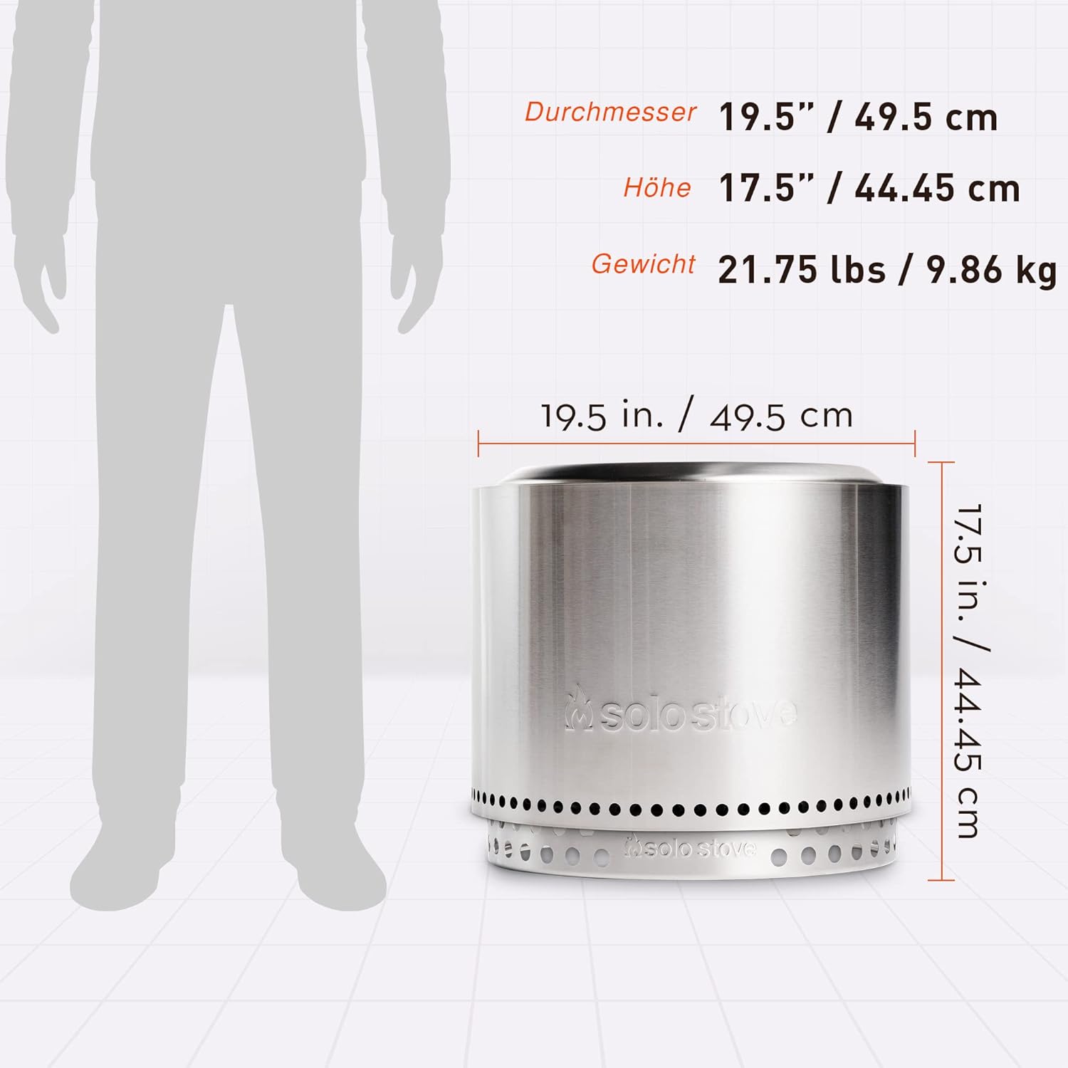 Solo Stove BONFIRE 2.0 + STAND STAINLESS STEEL / Edelstahl | Feuerschale - Feuerstelle - Feuertonne  von Solo Stove