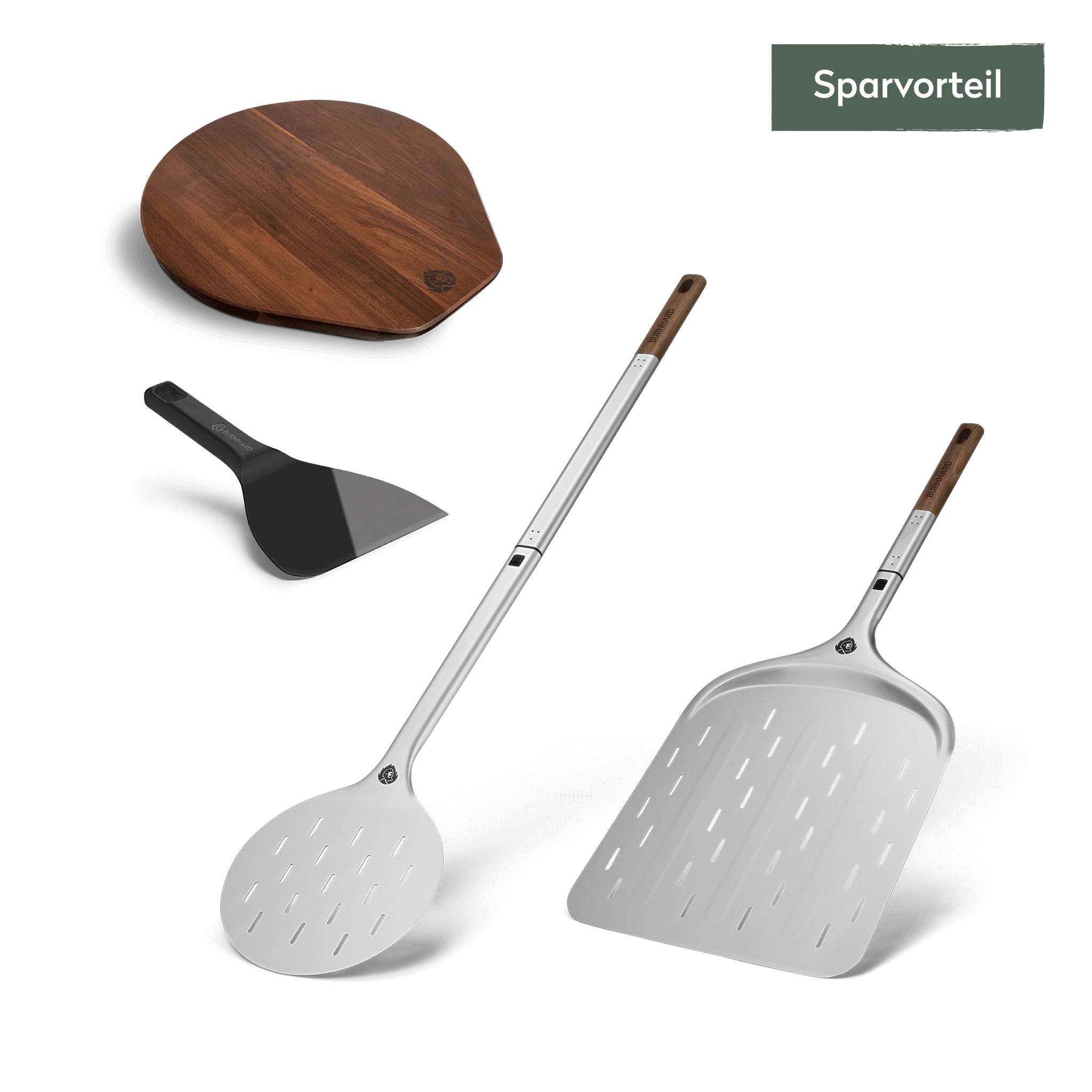 BURNHARD Pizza-Set 4-tlg. inkl. Pizzaschieber für den TONY