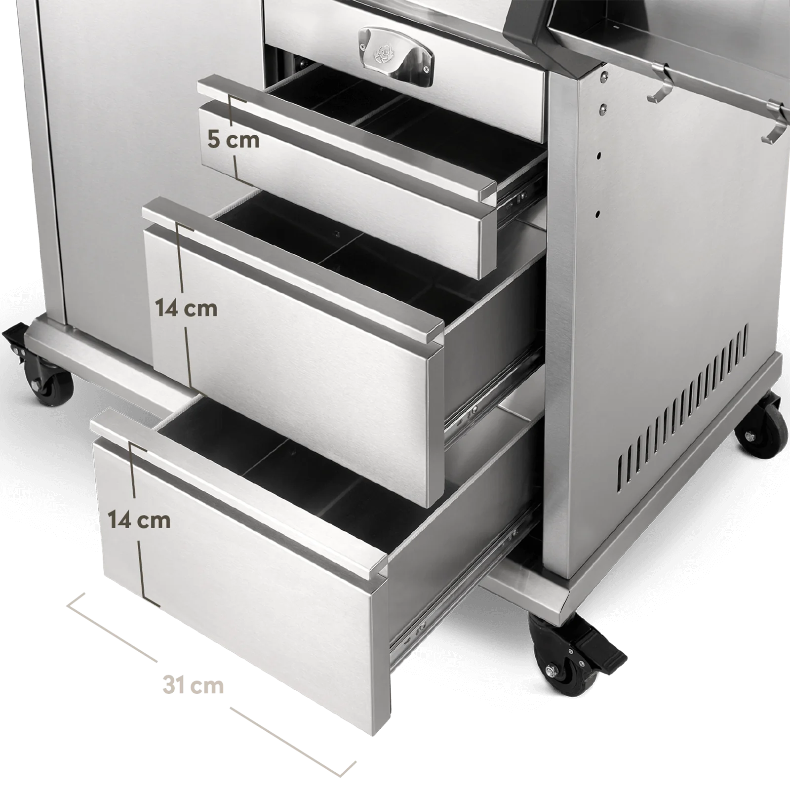 BURNHARD Big EARL Premium-Gasgrill 4-Brenner in der Farbe Edelstahl mit Gusseisenrost von BURNHARD