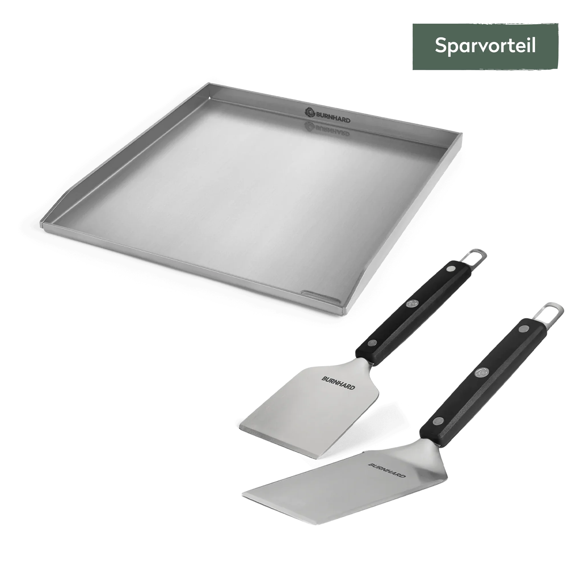 BURNHARD Plancha Set mit 2tlg. Grillspachtel und Grillschaber - EARL BURNHARD Plancha Set mit 2tlg. Grillspachtel und Grillschaber - EARL