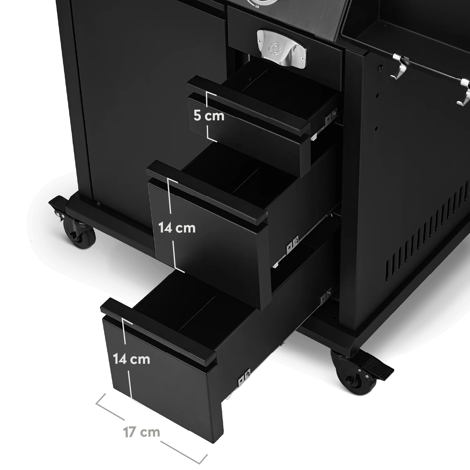 BURNHARD EARL Premium-Gasgrill 3-Brenner in der Farbe Schwarz mit Gusseisenrost von BURNHARD