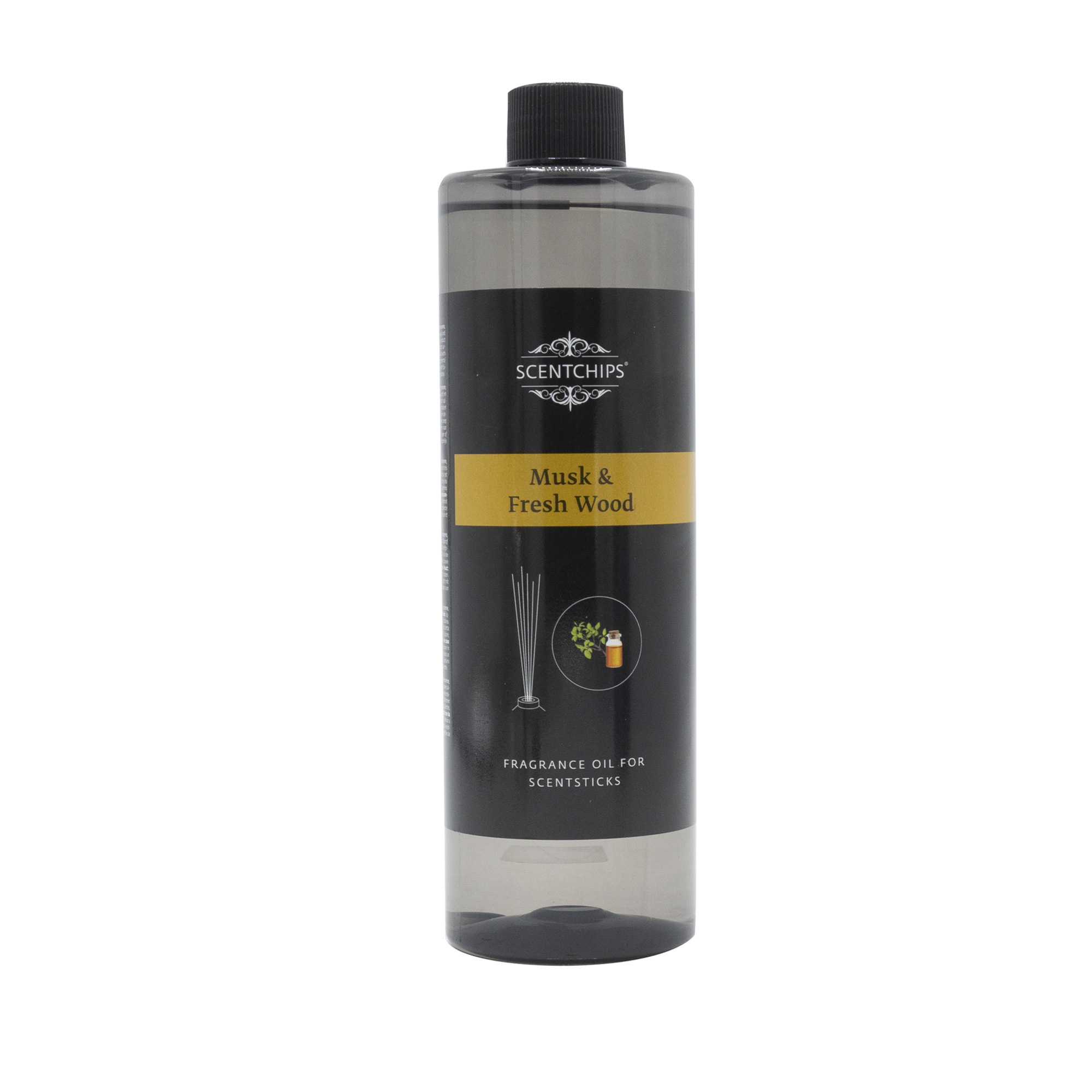 Scentchips® Geschenkset Duftstäbchen Moschus & Frisches Holz mit grüner Flasche von Scentchips®
