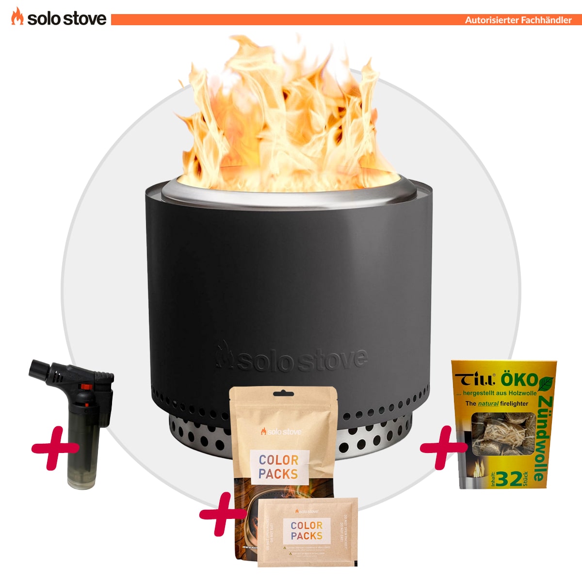 Solo Stove BONFIRE 2.0 + STAND Ash / Anthrazit + Buntes Feuer + Anzünder - AKTION von Solo Stove