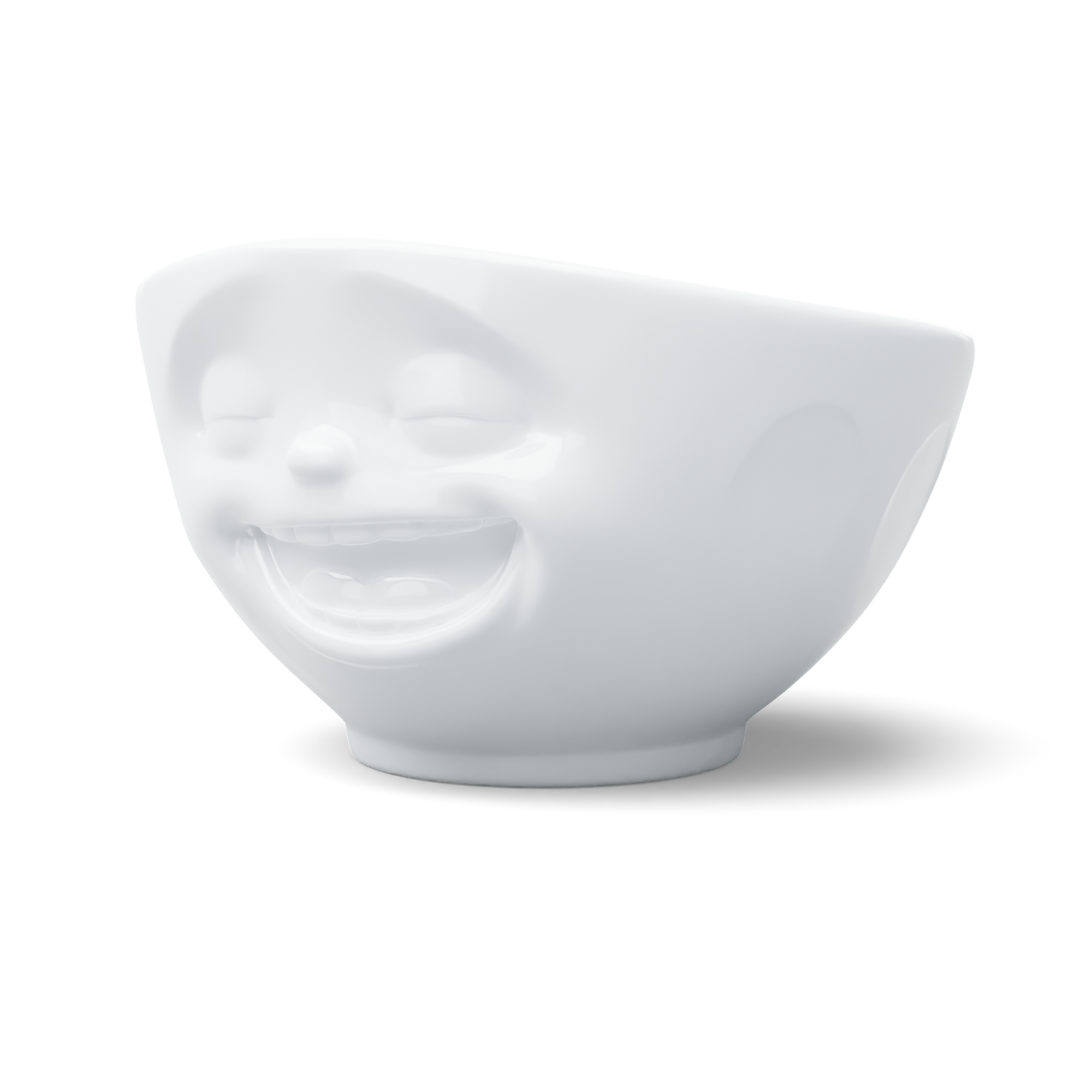 58products | Schale Lachend in weiß 500ml ideal für leckeres Müsli + Suppen + Salate + Pasta + Süßigkeiten | Made in Germany von 58products