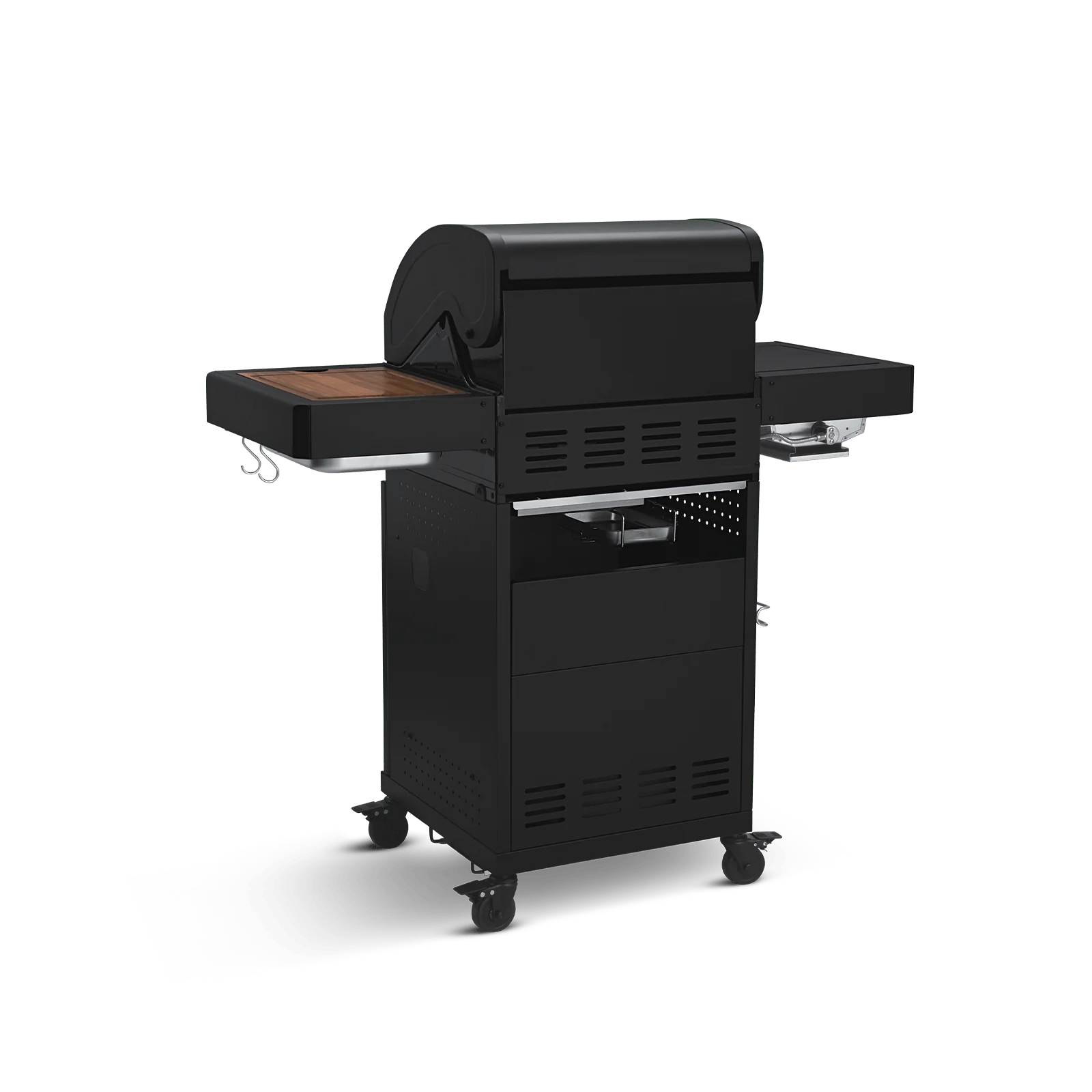 BURNHARD FRED Jr. Deluxe Gasgrill 2-Brenner in der Farbe Schwarz mit Gusseisenrost von BURNHARD
