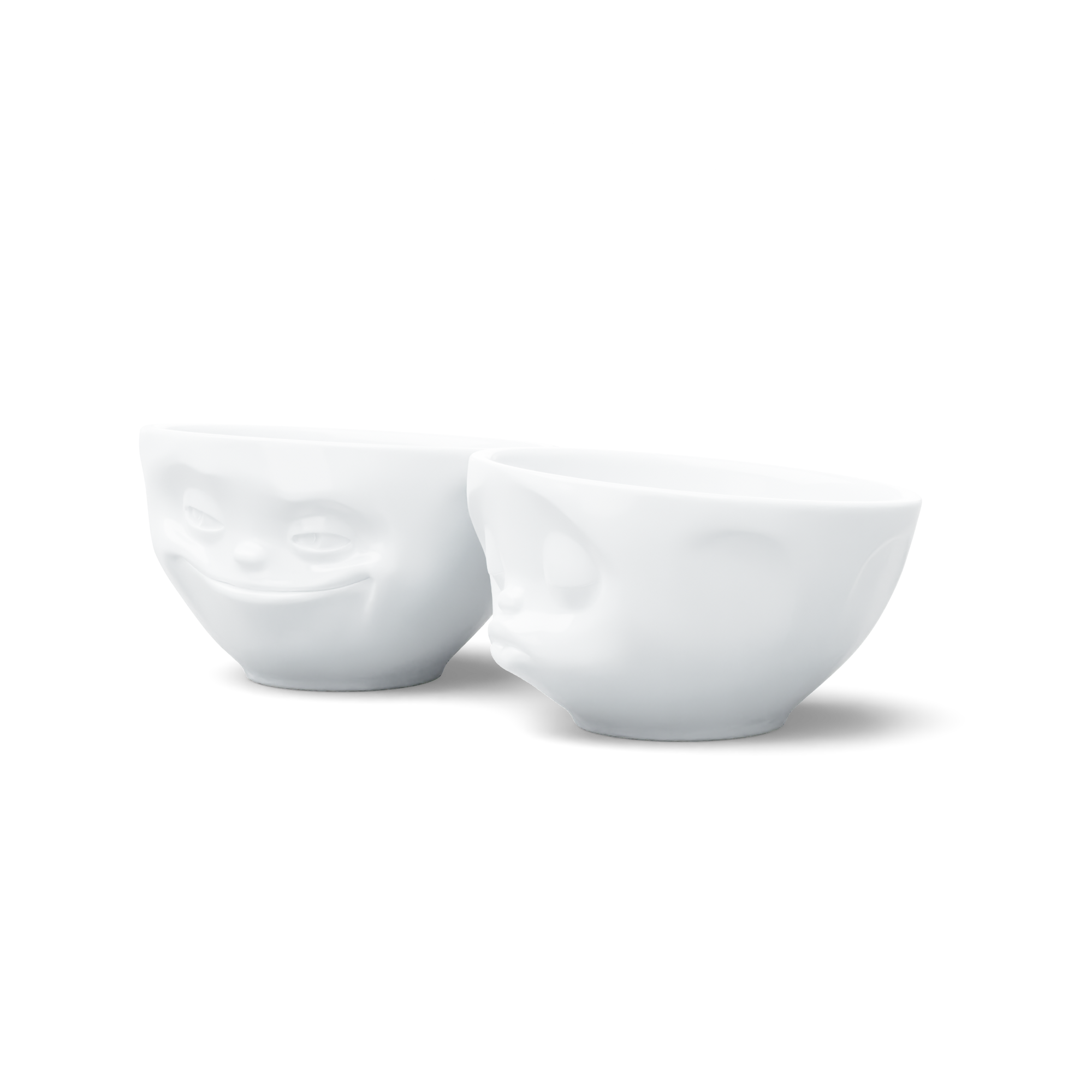 58products | Mittleres Schälchen Set Nr. 1 Küssend & Grinsend in weiß 200 ml | Made in Germany von 58products