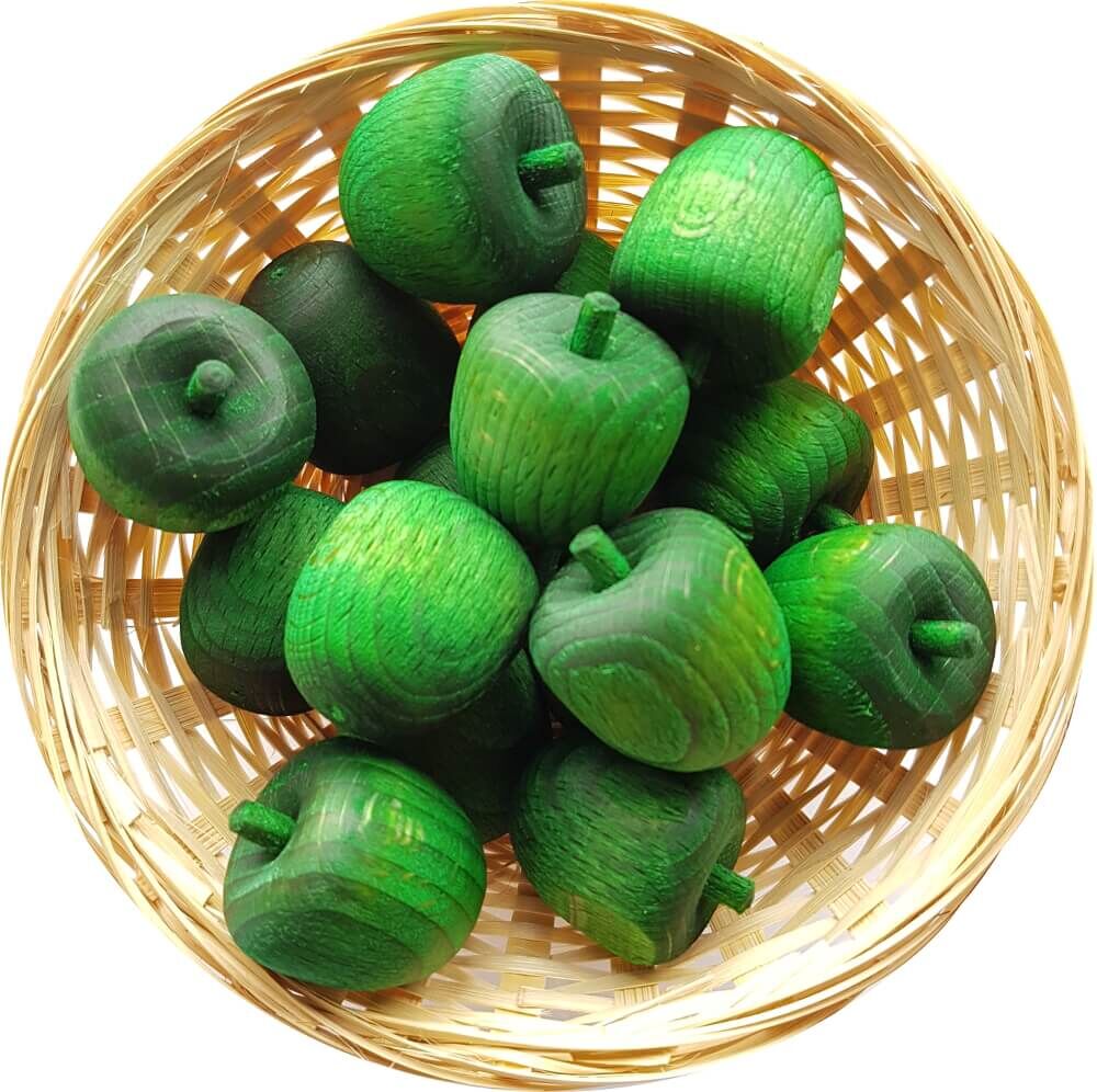5x Grüner Apfel Duftholz zur Lufterfrischung und Raumbeduftung - Dufthölzer - Duftfrüchte - Duftkugel
