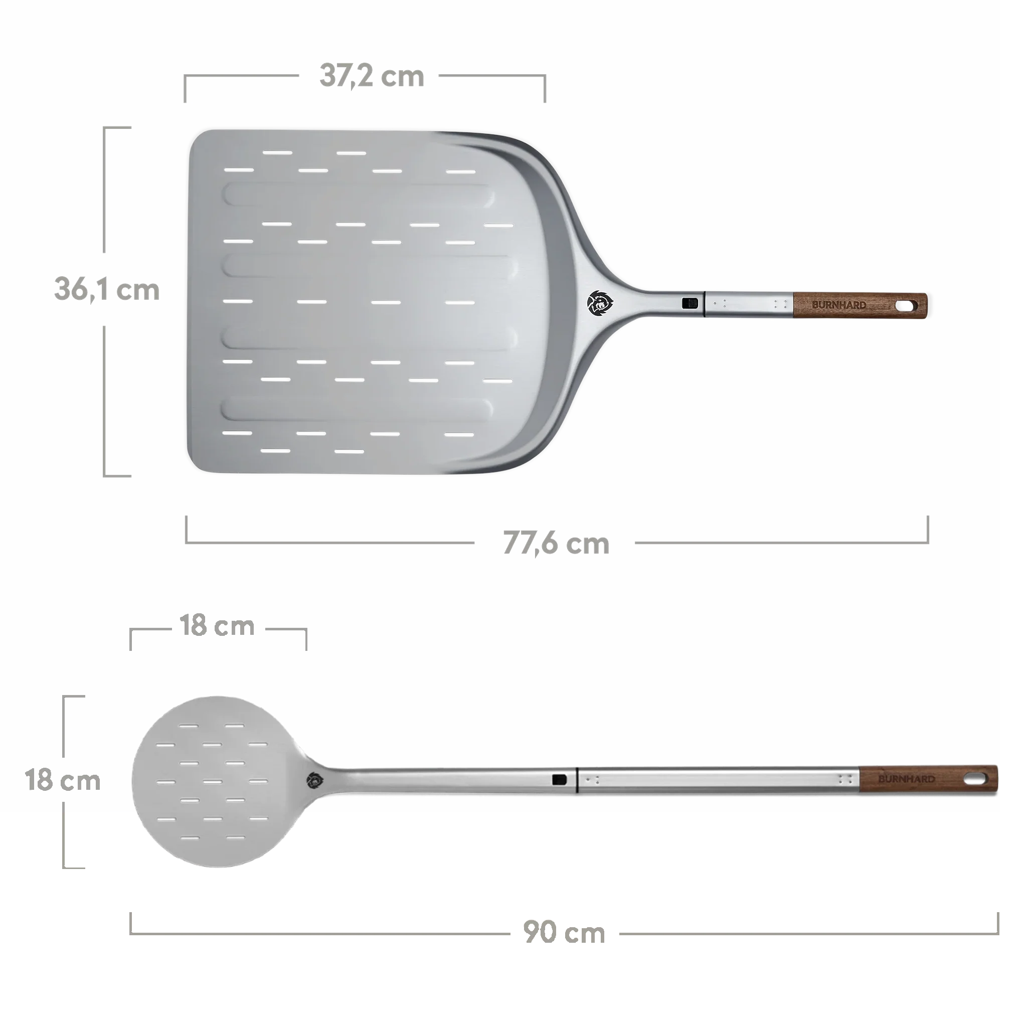 BURNHARD Pizza-Set 4-tlg. inkl. Pizzaschieber für den Fat TONY von BURNHARD