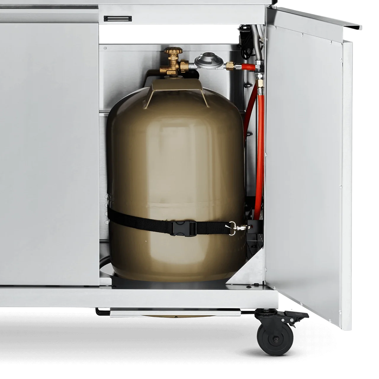 BURNHARD FRED Basic Gasgrill 3-Brenner in der Farbe Edelstahl mit Gusseisenrost von BURNHARD