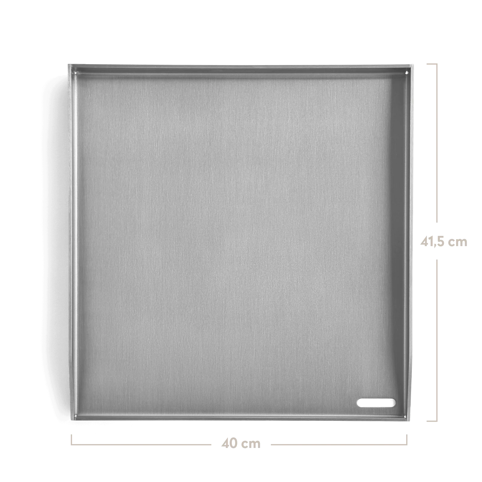 BURNHARD Plancha Set mit 2tlg. Grillspachtel und Grillschaber - FRED 41,5 x 40,0 cm von BURNHARD