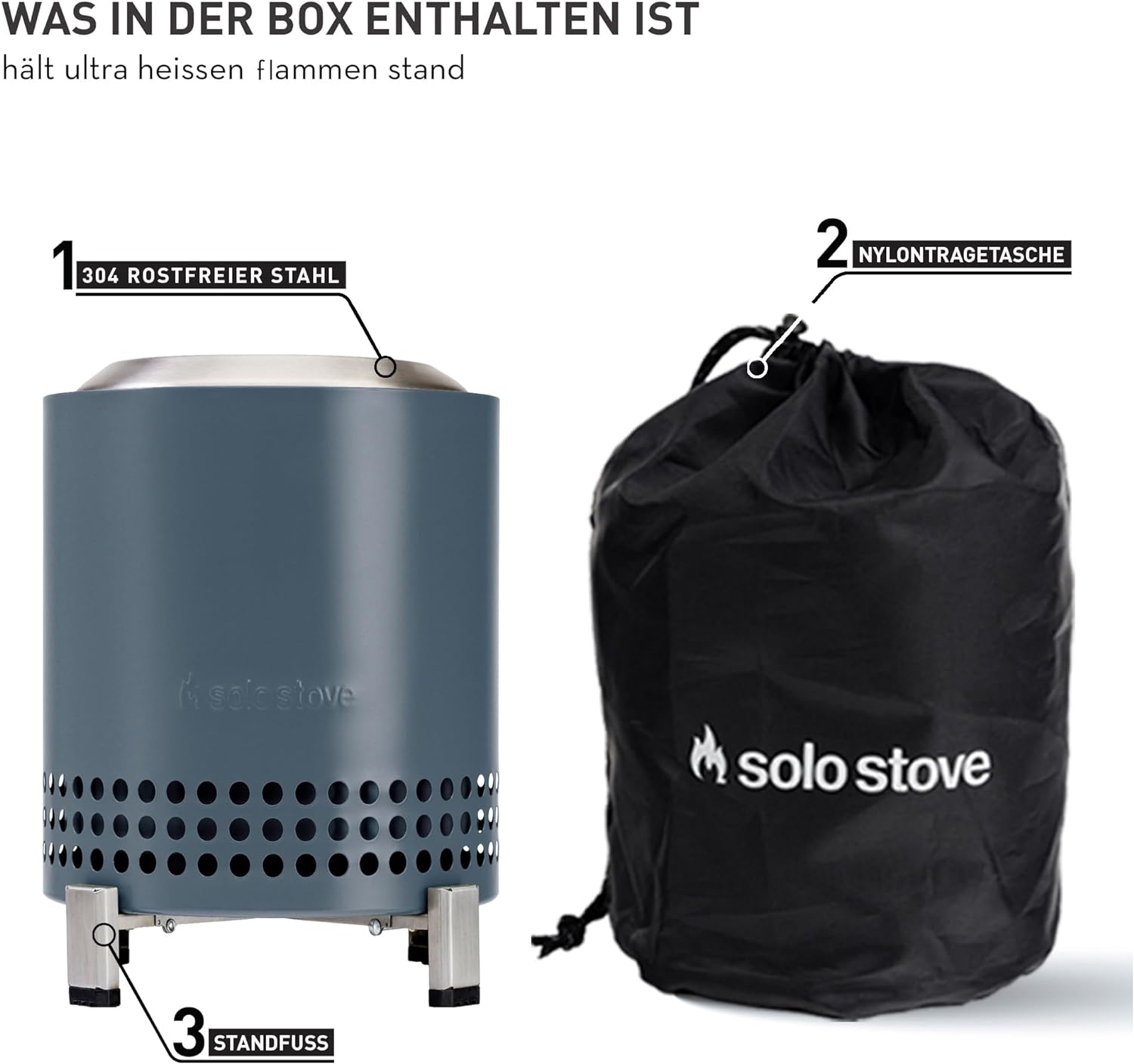 Solo Stove Mesa XL Tischfeuer Ø 17,8cm | Tischkamin Outdoor Water von Solo Stove