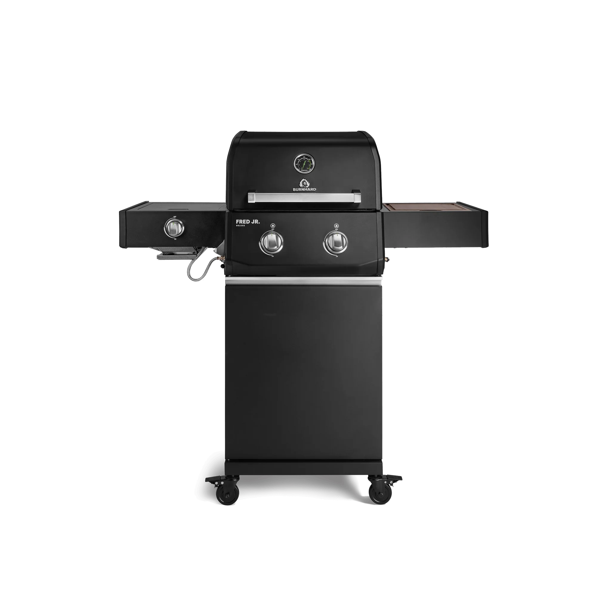 BURNHARD FRED Jr. Deluxe Series 4 Black Edition Gasgrill 2 Brenner Kompakt kraftvoll stilvoll