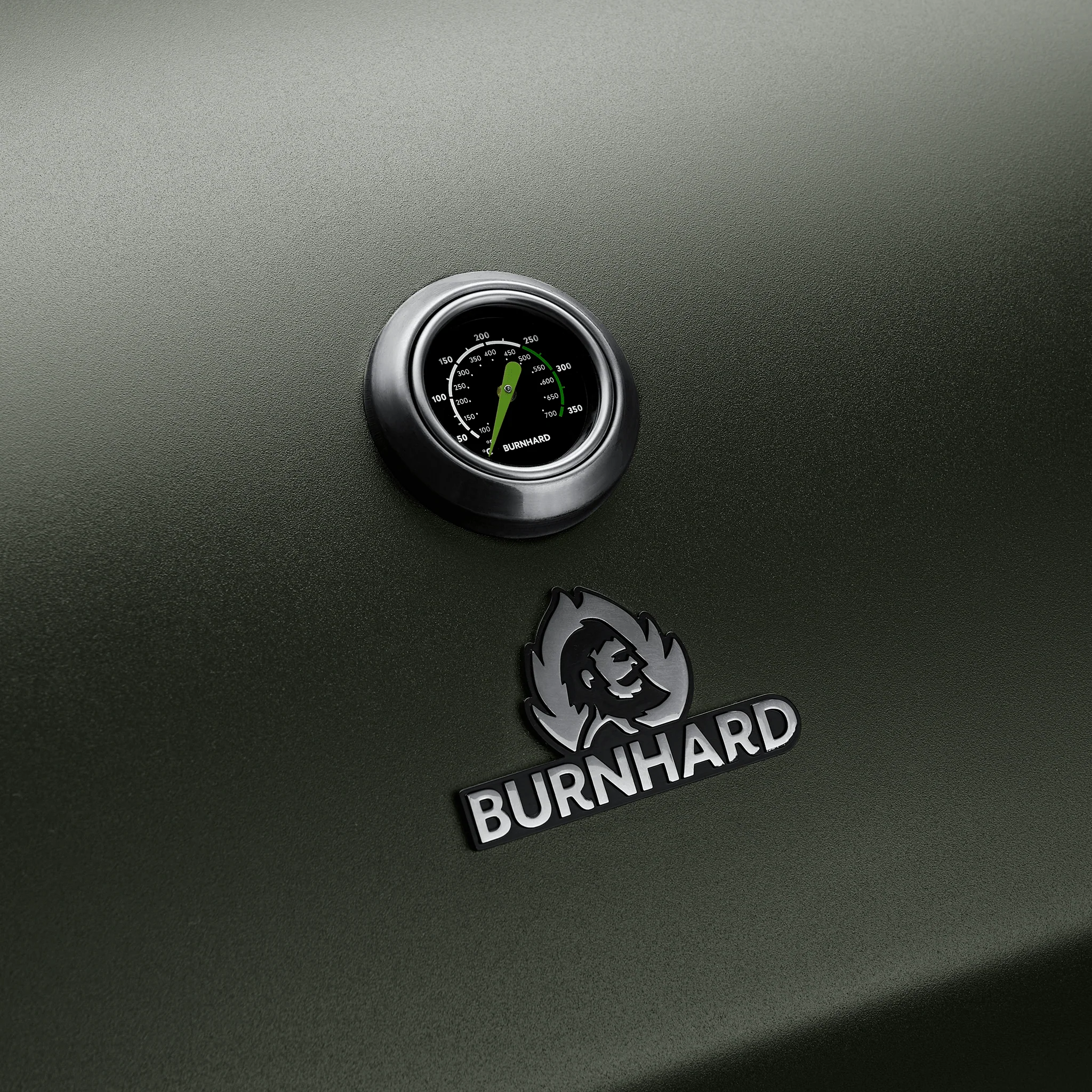 BURNHARD Big FRED Deluxe Gasgrill 4-Brenner in der Farbe Grün mit Gusseisenrost von BURNHARD