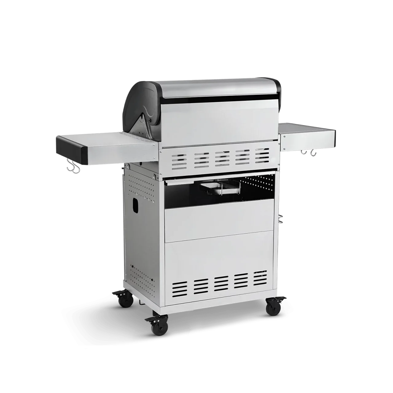 BURNHARD FRED Basic Gasgrill 3-Brenner in der Farbe Edelstahl mit Gusseisenrost von BURNHARD