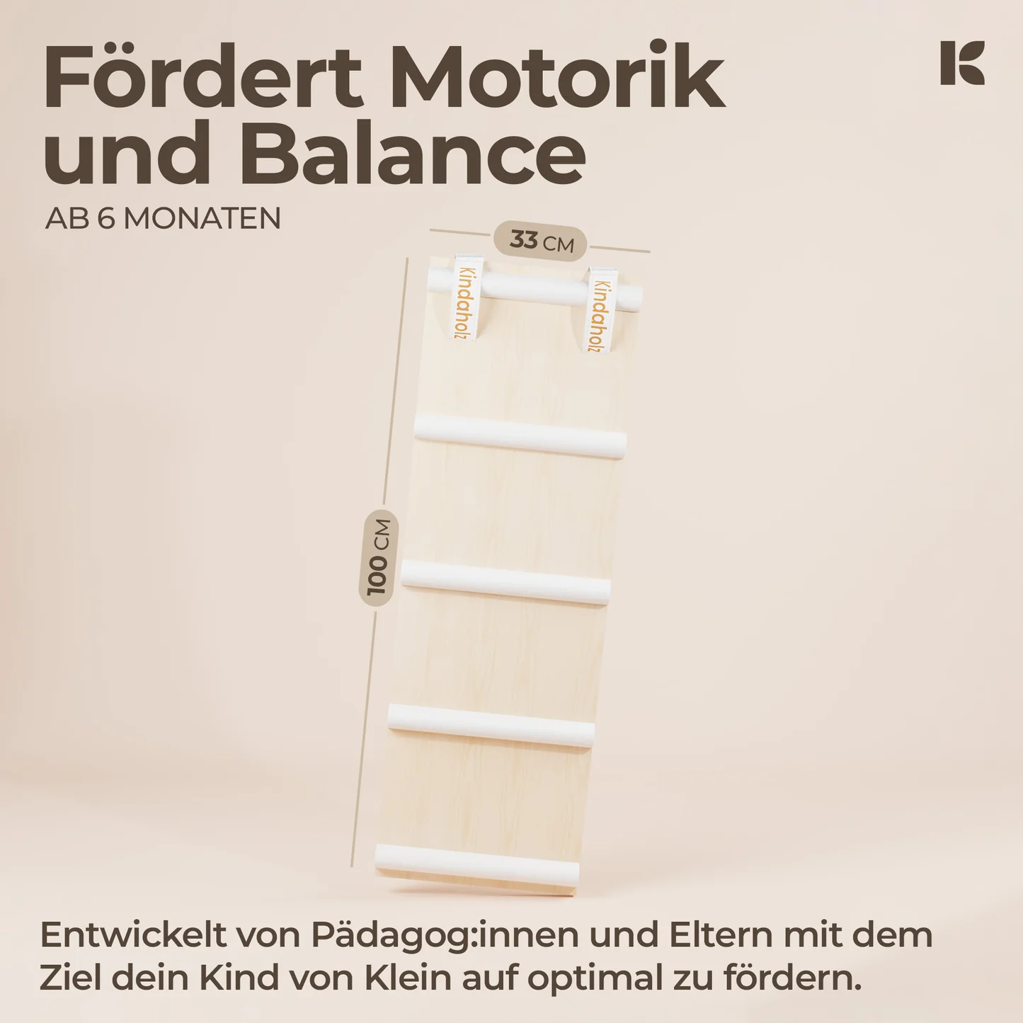 Kindaholz MIKA Rutschrampe Weiß Indoor Kletterrampe aus FSC Holz von Kindaholz