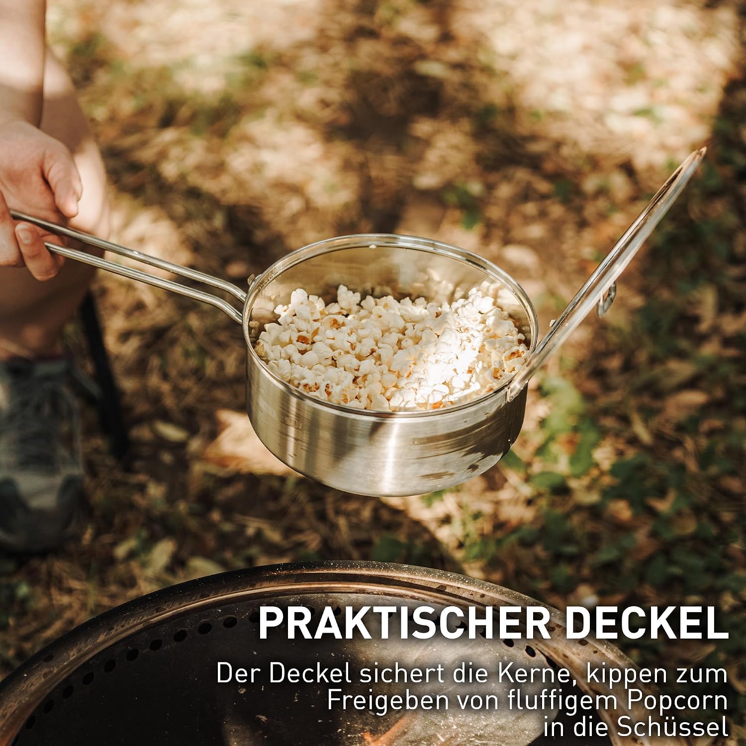 Solo Stove Bonfire Popcorn Maker aus Edelstahl