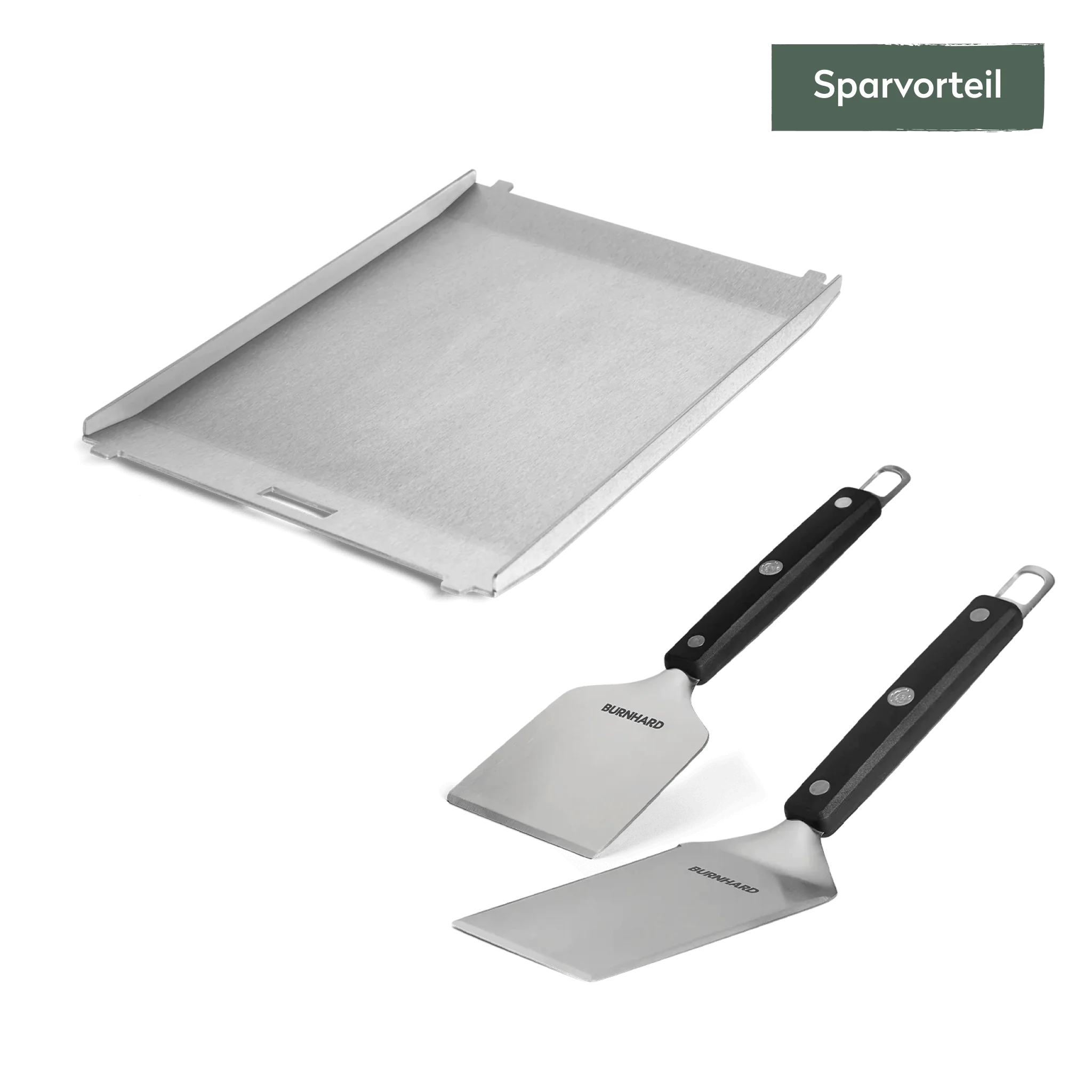BURNHARD Plancha Set mit 2tlg. Grillspachtel und Grillschaber - JONES