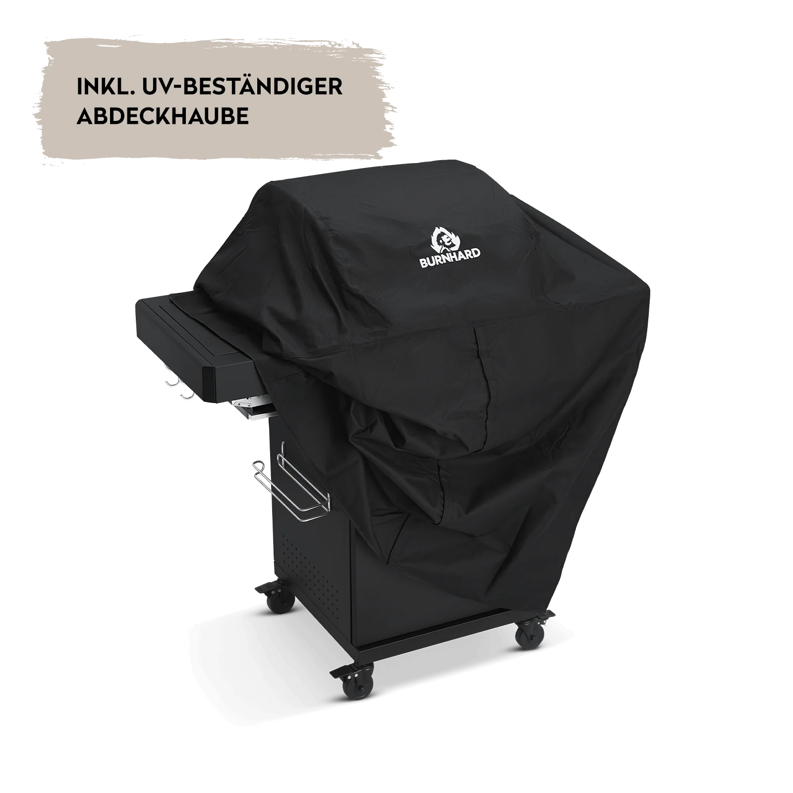 BURNHARD FRED Jr. Deluxe Gasgrill 2-Brenner in der Farbe Schwarz mit Gusseisenrost von BURNHARD