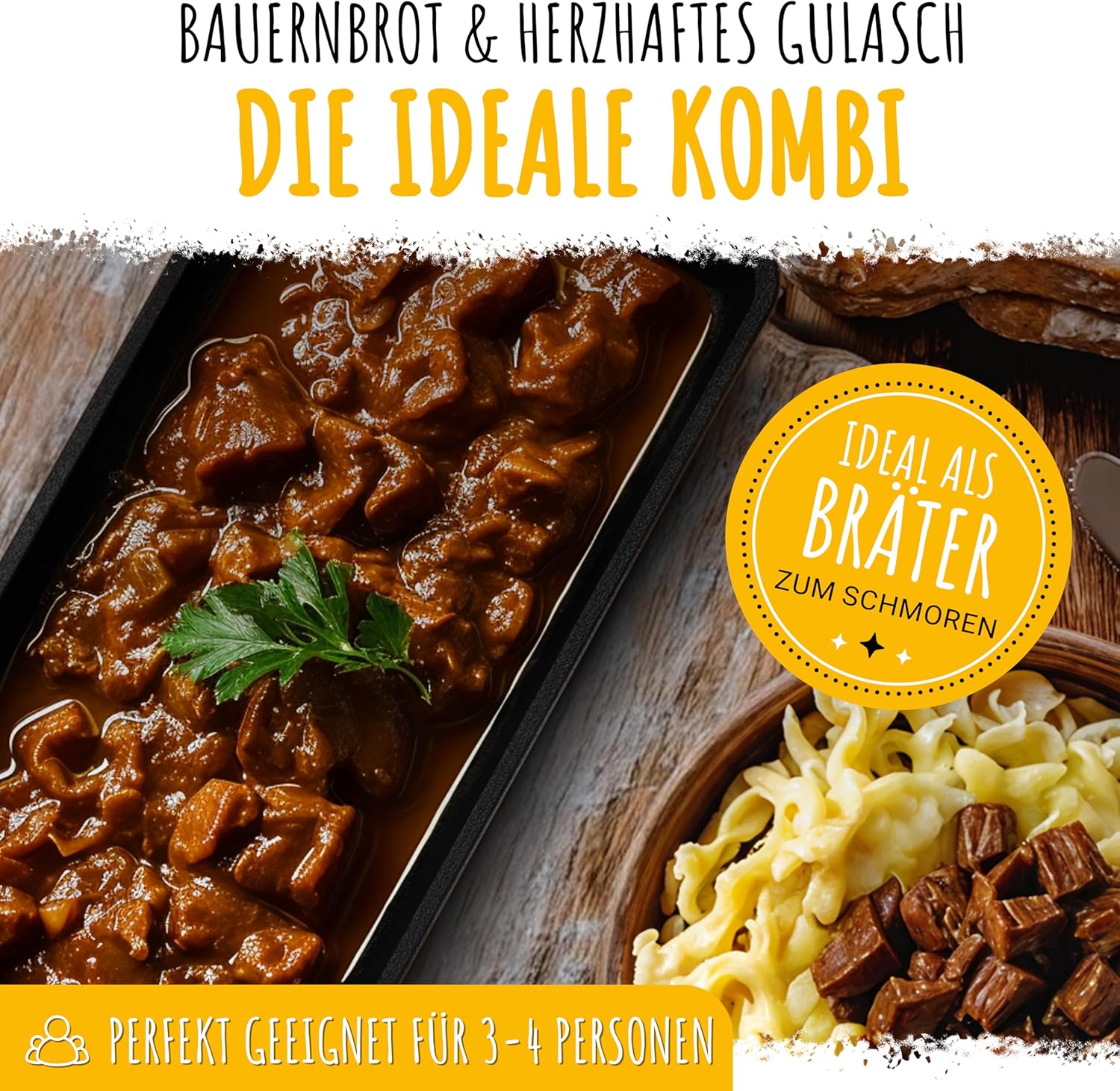 KAISERTAL Gusseisen Brotbackform mit Deckel 28cm - inkl. Gärkorb von KAISERTAL