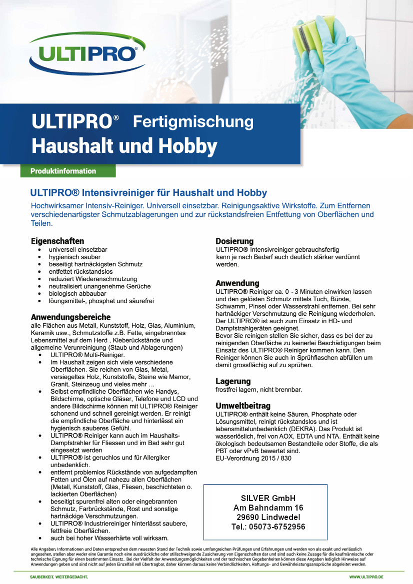 1x 1 Liter ULTIPRO Intensivreiniger für Haushalt & Hobby & Camping & Gewerbe | biologisch abbaubarer von ULTIPRO 1x 1 Liter ULTIPRO Intensivreiniger für Haushalt & Hobby & Camping & Gewerbe | biologisch abbaubarer von ULTIPRO