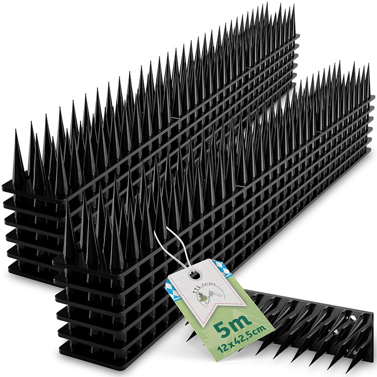 TTL Garden 20m Vogelabwehr Spikes Kunststoff schwarz - Taubenabwehr Vogelschreck - 48 Elemente a 42cm TTL Garden 20m Vogelabwehr Spikes Kunststoff schwarz - Taubenabwehr Vogelschreck - 48 Elemente a 42cm