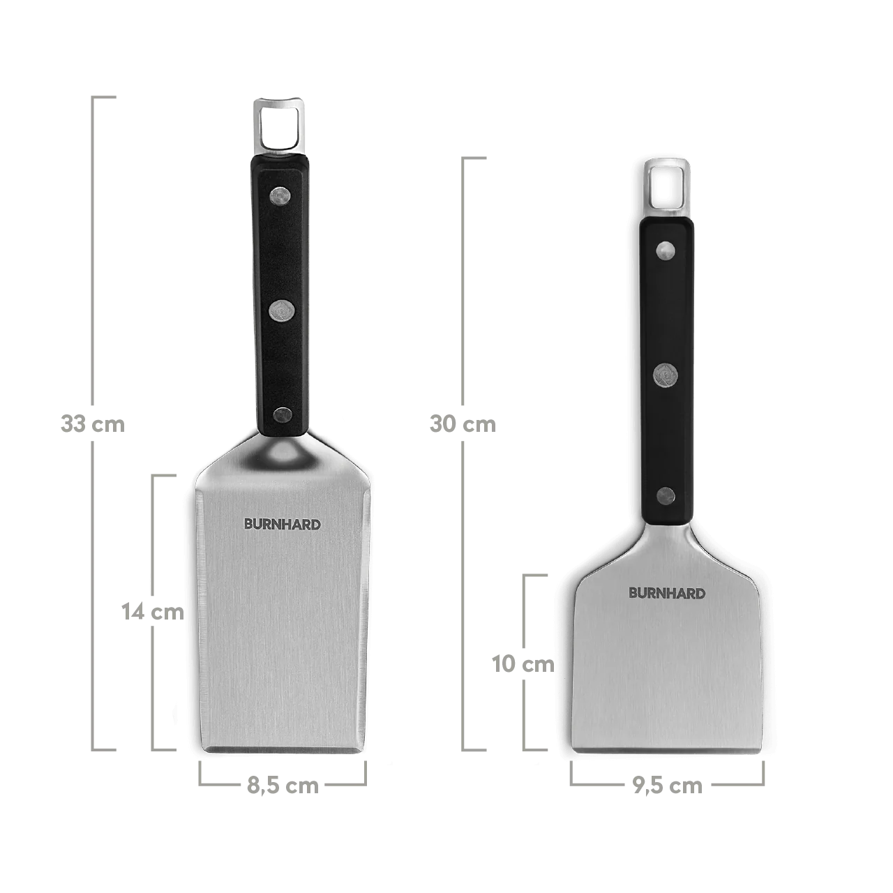 BURNHARD Plancha Set mit 2tlg. Grillspachtel und Grillschaber - JONES von BURNHARD