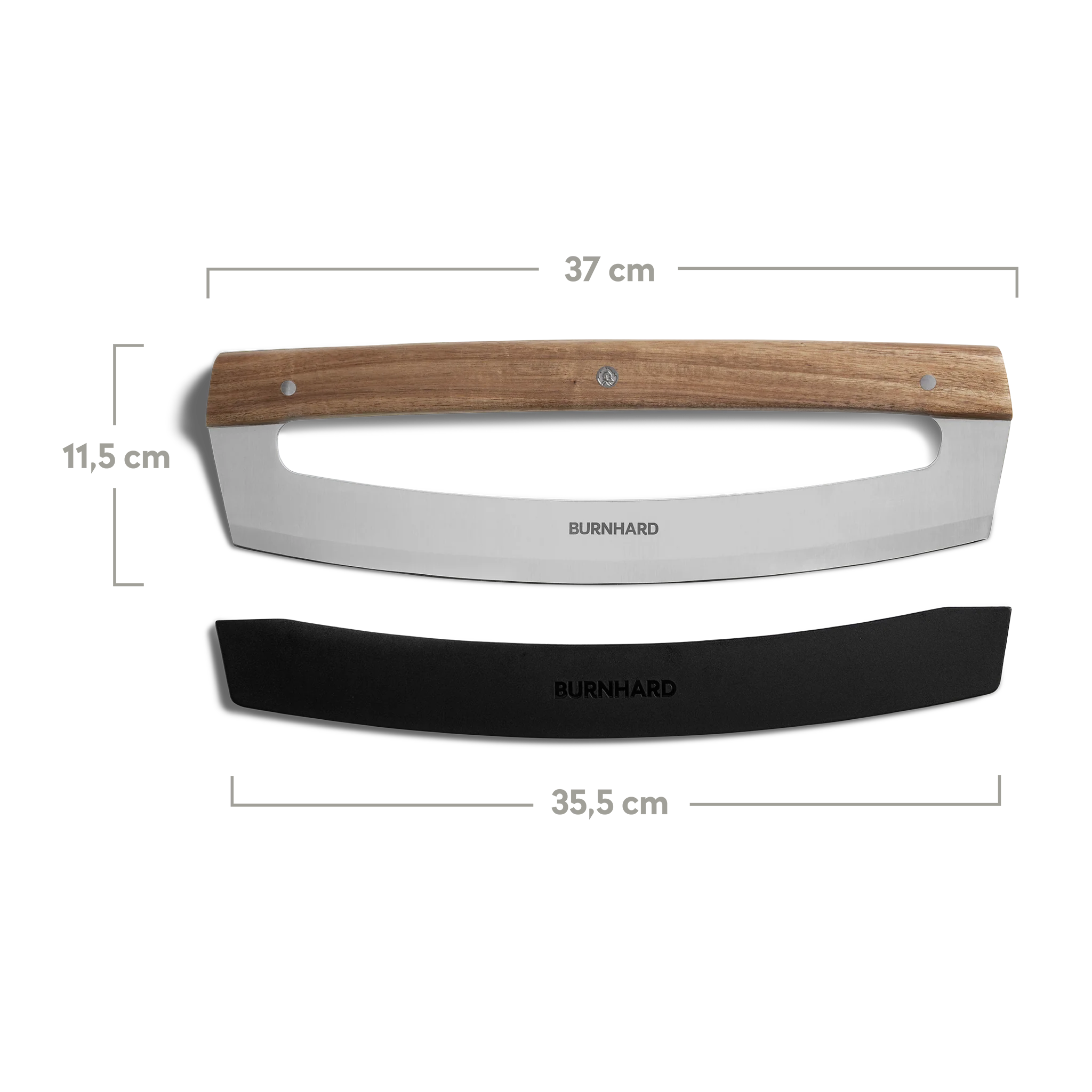 BURNHARD Pizza-Set 4-tlg. inkl. Wiegemesser  von BURNHARD