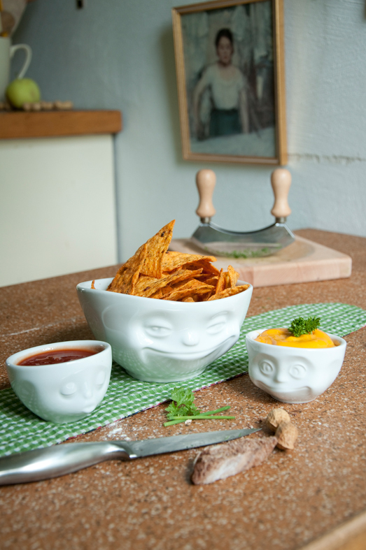 58products | Schale Grinsend in weiß 500ml ideal für leckeres Müsli + Suppen + Salate + Pasta + Süßigkeiten | Made in Germany von 58products