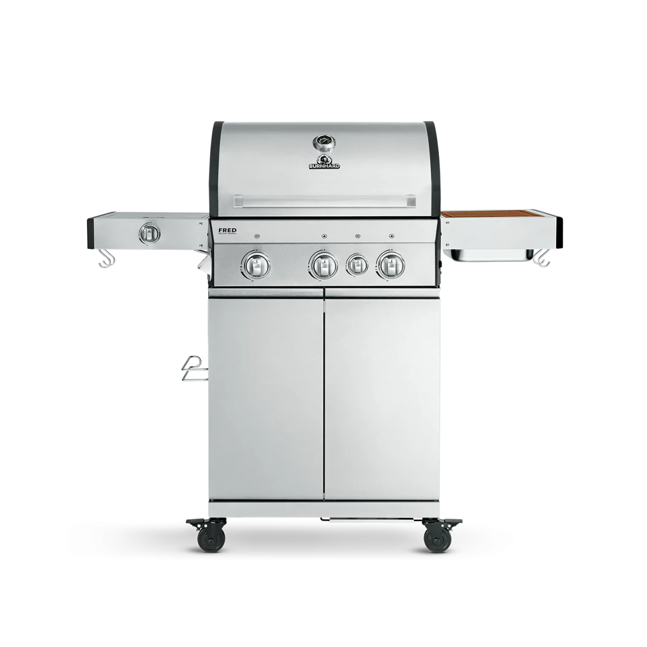 BURNHARD FRED Deluxe Gasgrill 3-Brenner in der Farbe Edelstahl mit Edelstahlrost BURNHARD FRED Deluxe Gasgrill 3-Brenner in der Farbe Edelstahl mit Edelstahlrost