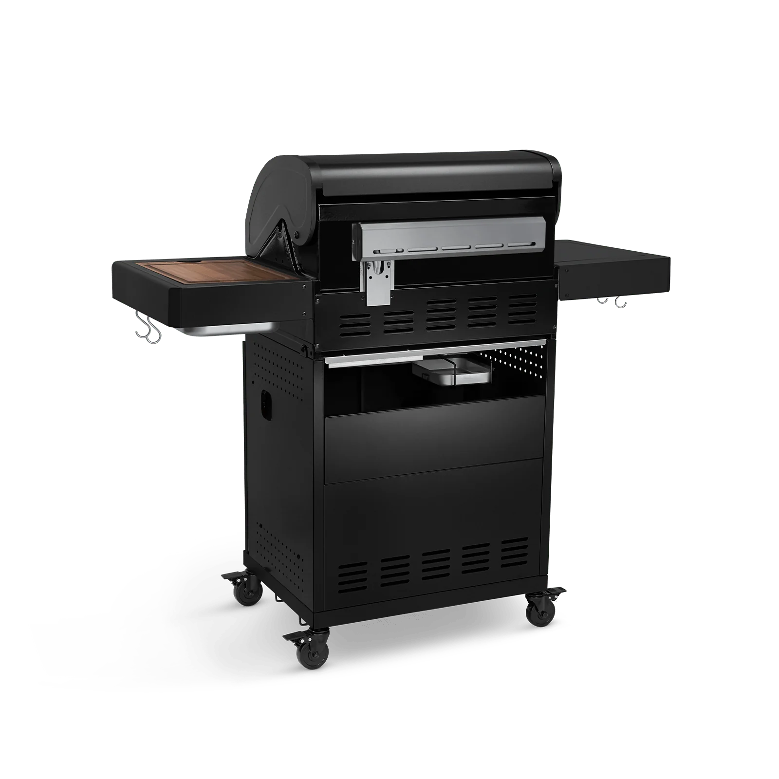 BURNHARD FRED Deluxe Gasgrill 3-Brenner in der Farbe Schwarz mit Gusseisenrost von BURNHARD