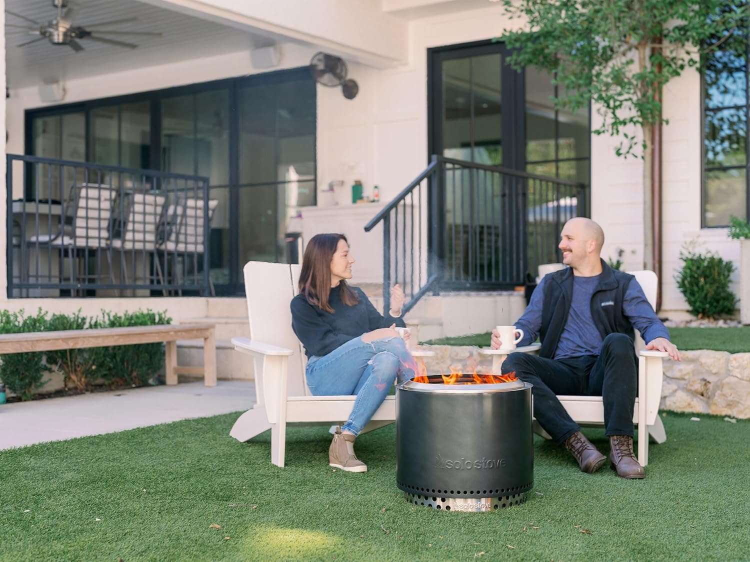 Solo Stove BONFIRE 2.0 + STAND Gunmetal Metallic + Edelstahl Deckel + 1kg Anzünder - AKTION von Solo Stove