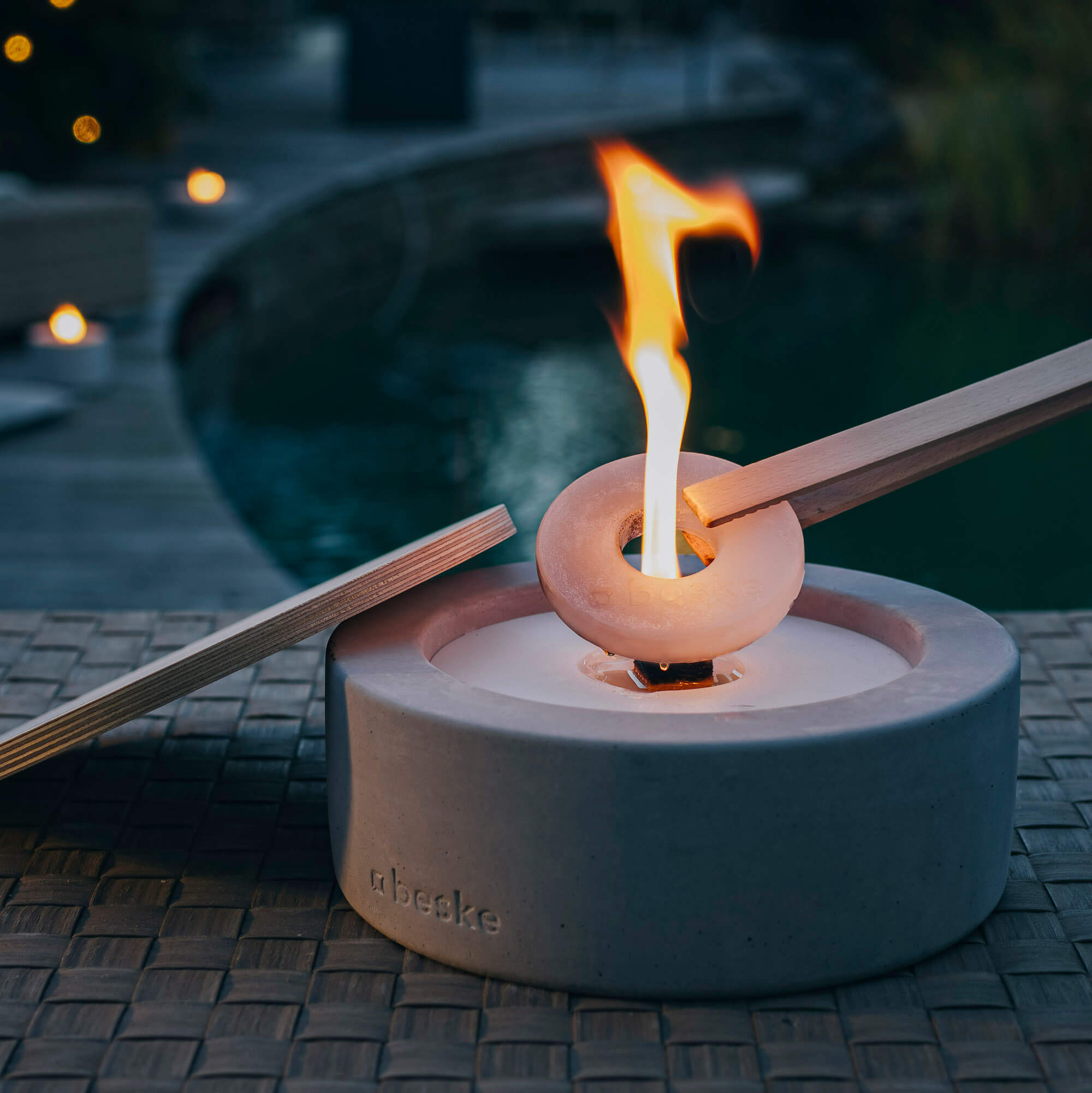 BESKE Nachfüllwachs rund Ø 9,5cm für Sanford + Savo + Steller + Solo + Taal - 20 Wachsplatten  von Beske-Manufaktur