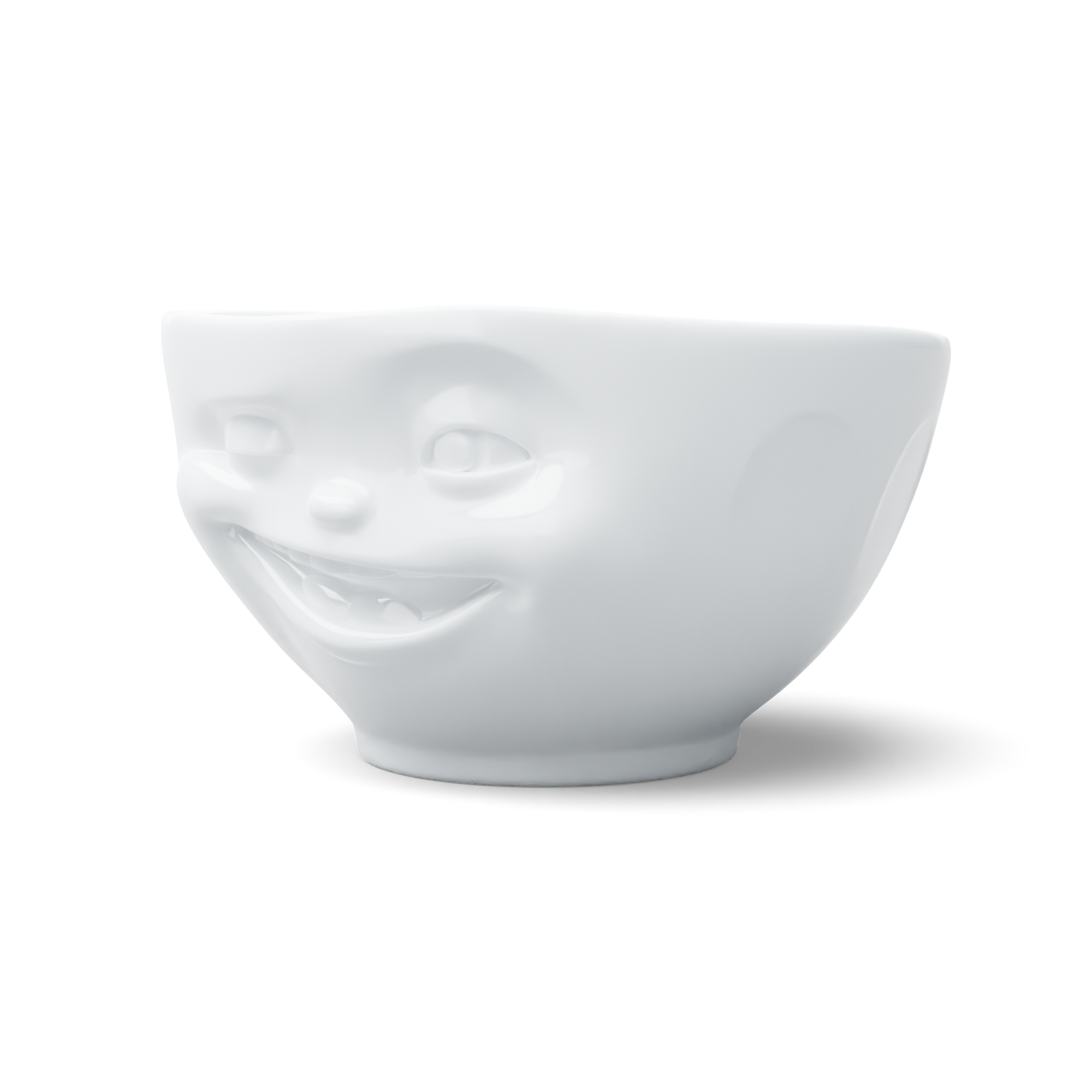58products | Schale Zwinkernd in weiß 500ml ideal für leckeres Müsli + Suppen + Salate + Pasta + Süßigkeiten | Made in Germany von 58products