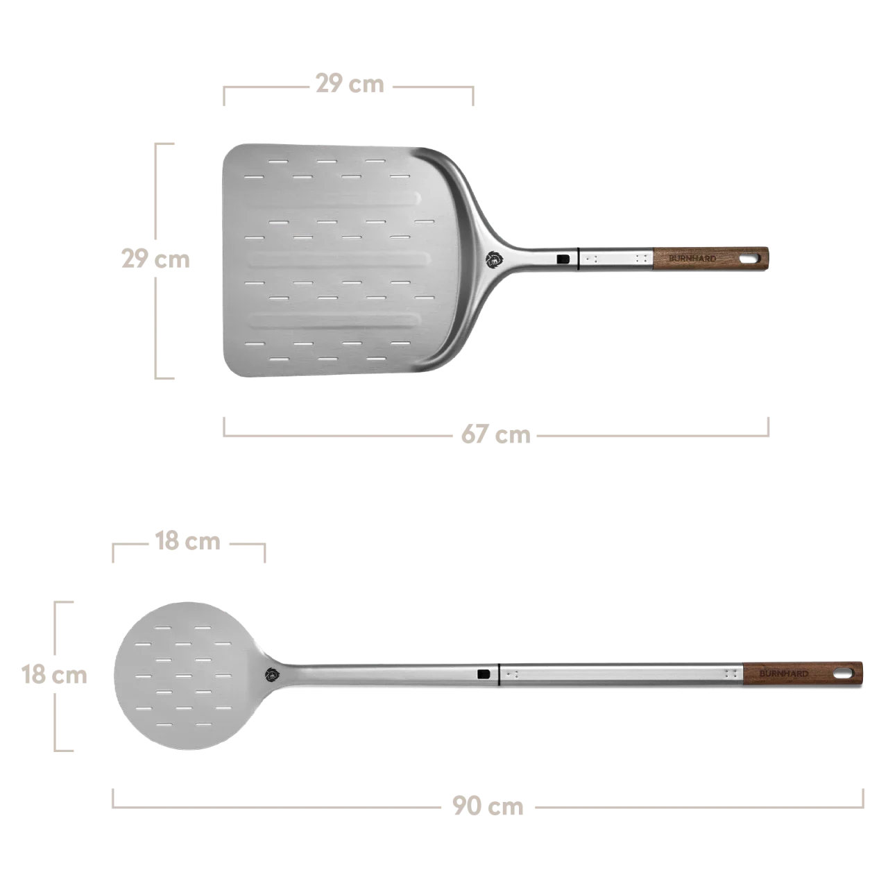 BURNHARD Pizza-Set 4-tlg. inkl. Pizzaschieber für den TONY von BURNHARD