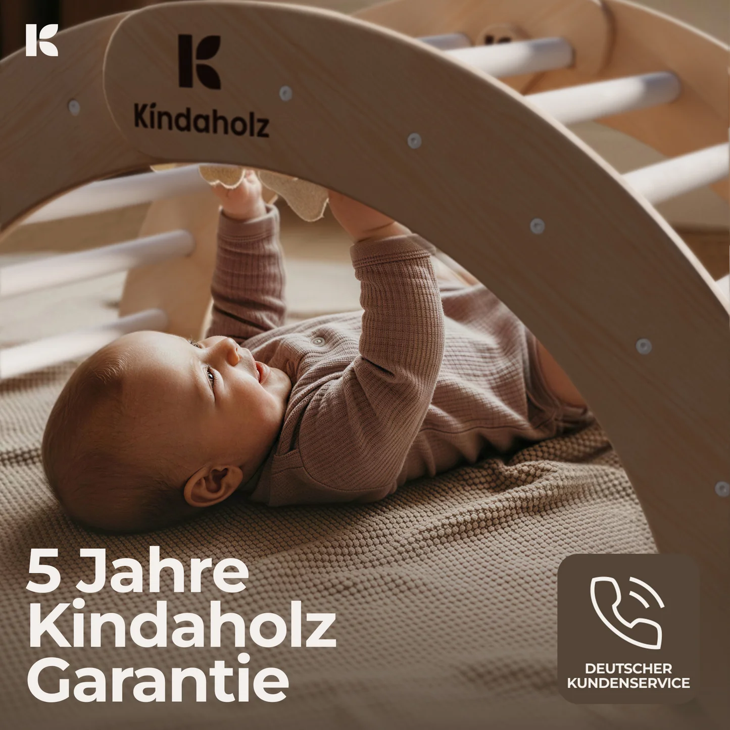 Kindaholz NINA Kletterbogen mit NOAH Rutschrampe Weiß Indoor Kletterset aus FSC Holz von Kindaholz