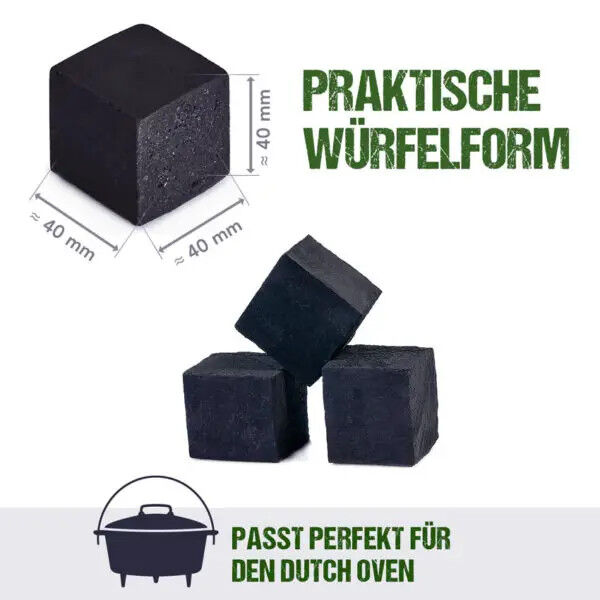8KG KOKOKO CUBES für Cobb Holzkohlegrill & Minion-Ring & Dutch Oven von McBrikett