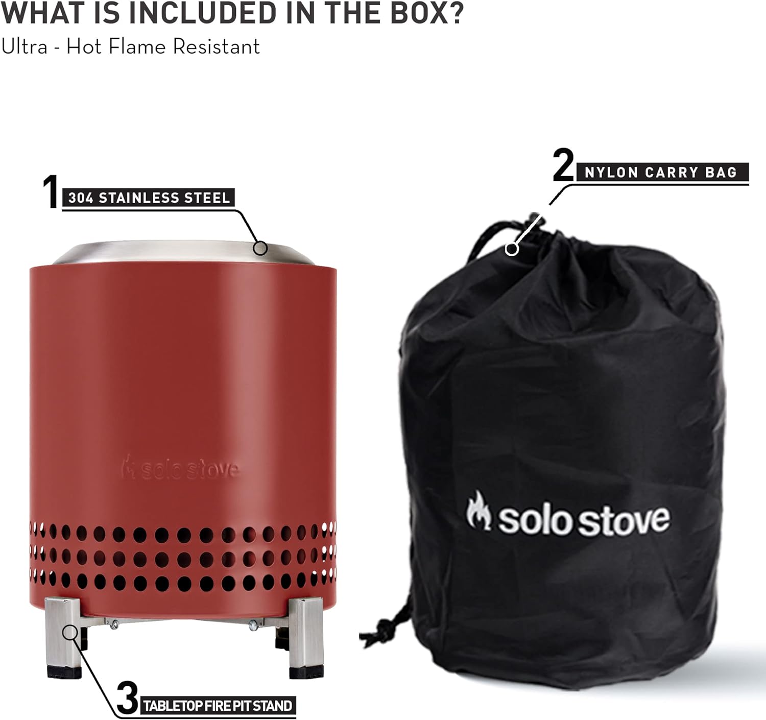 Solo Stove Mesa XL Tischfeuer Ø 17,8cm | Tischkamin Outdoor Mulberry von Solo Stove