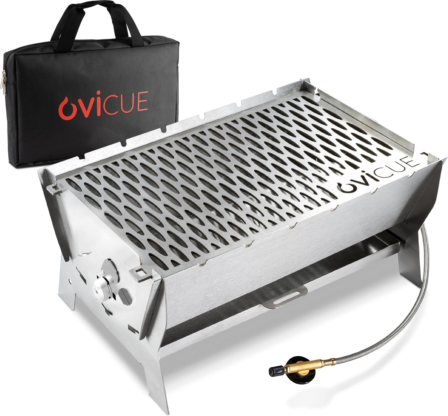 Ovicue L Kompaktgrill 3,5 kW Leistung - Mobiler Steck-Gasgrill & Holzkohlegrill für flexibles Grillvergnügen überall Ovicue L Kompaktgrill 3,5 kW Leistung - Mobiler Steck-Gasgrill & Holzkohlegrill für flexibles Grillvergnügen überall