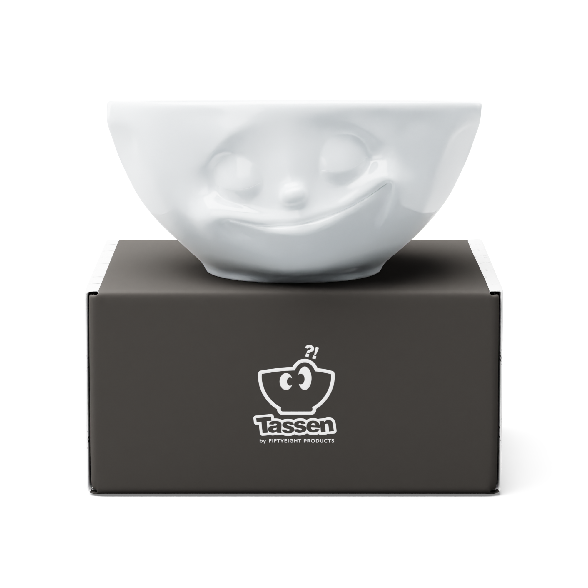 58products | Schale Glücklich in weiß 350ml ideal für Eiscreme + Tapas + Dips | Made in Germany von 58products