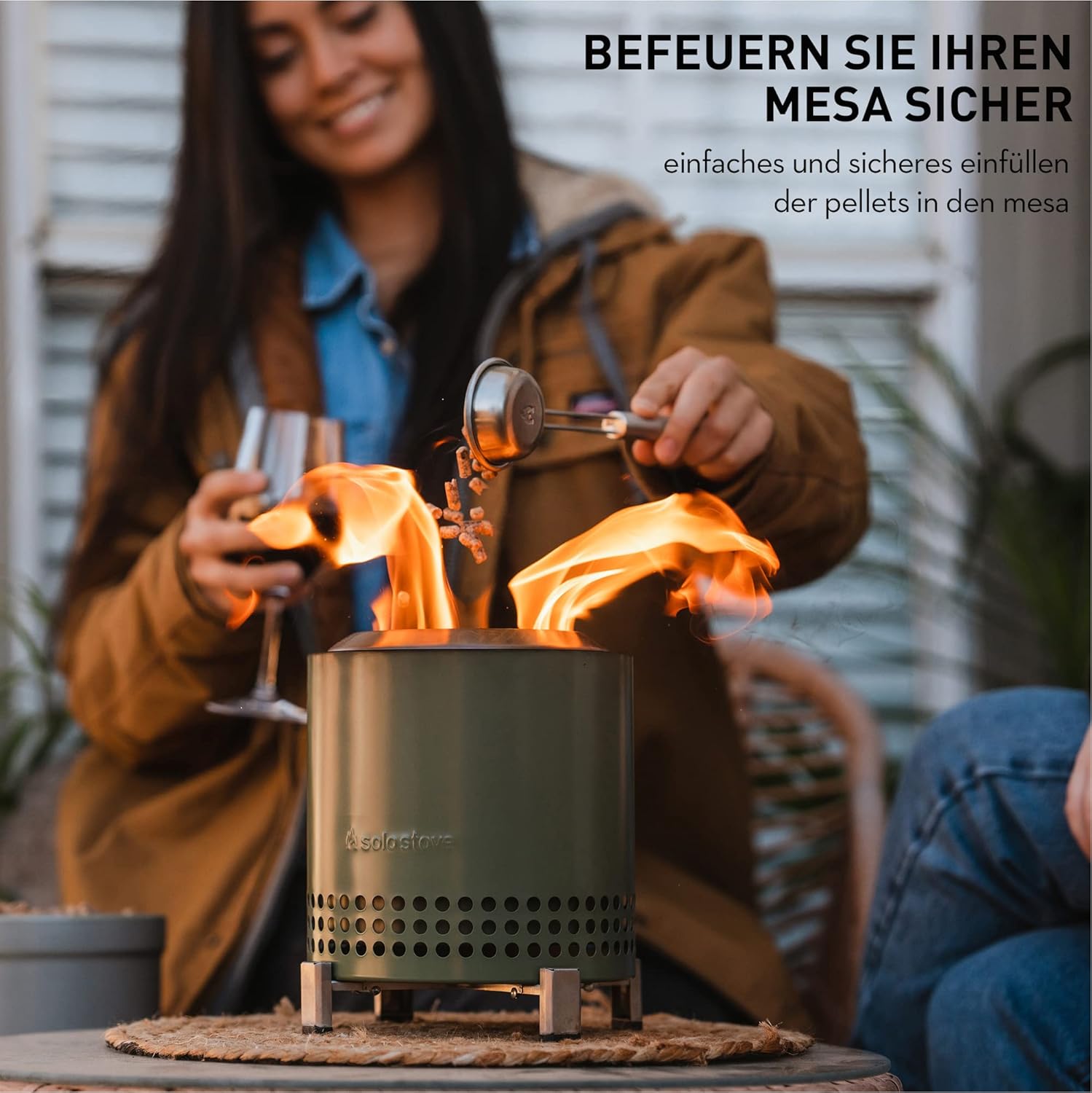 Solo Stove Mesa XL Accessorie-Set | Inkl. 4 Mini-Röstspieße aus Edelstahl + Ablagen, Pellet Schaufel, Mesa XL Deckel, Aufbewahrungsetui