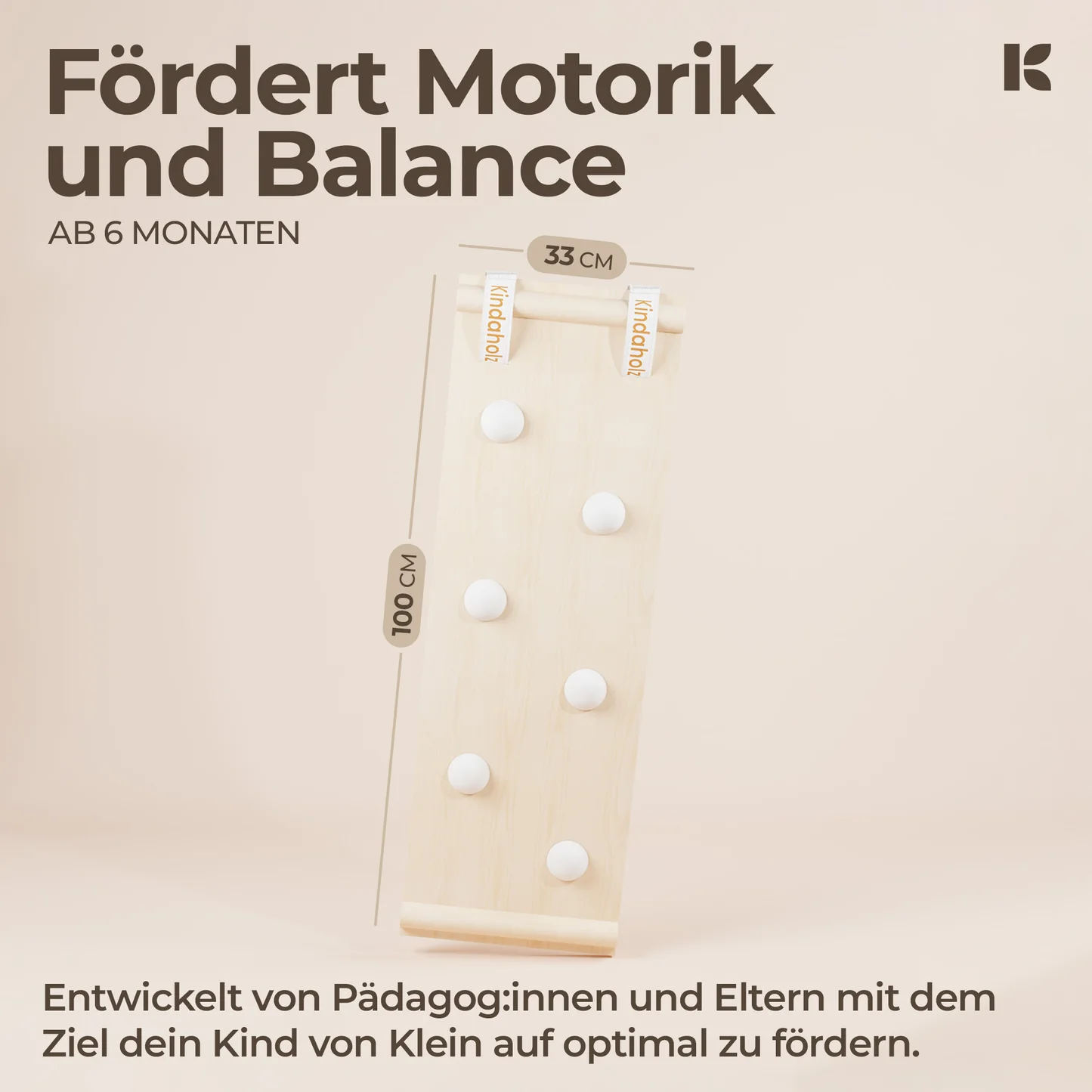 Kindaholz NOAH Rutschrampe Weiß Indoor Kletterrampe aus FSC Holz von Kindaholz