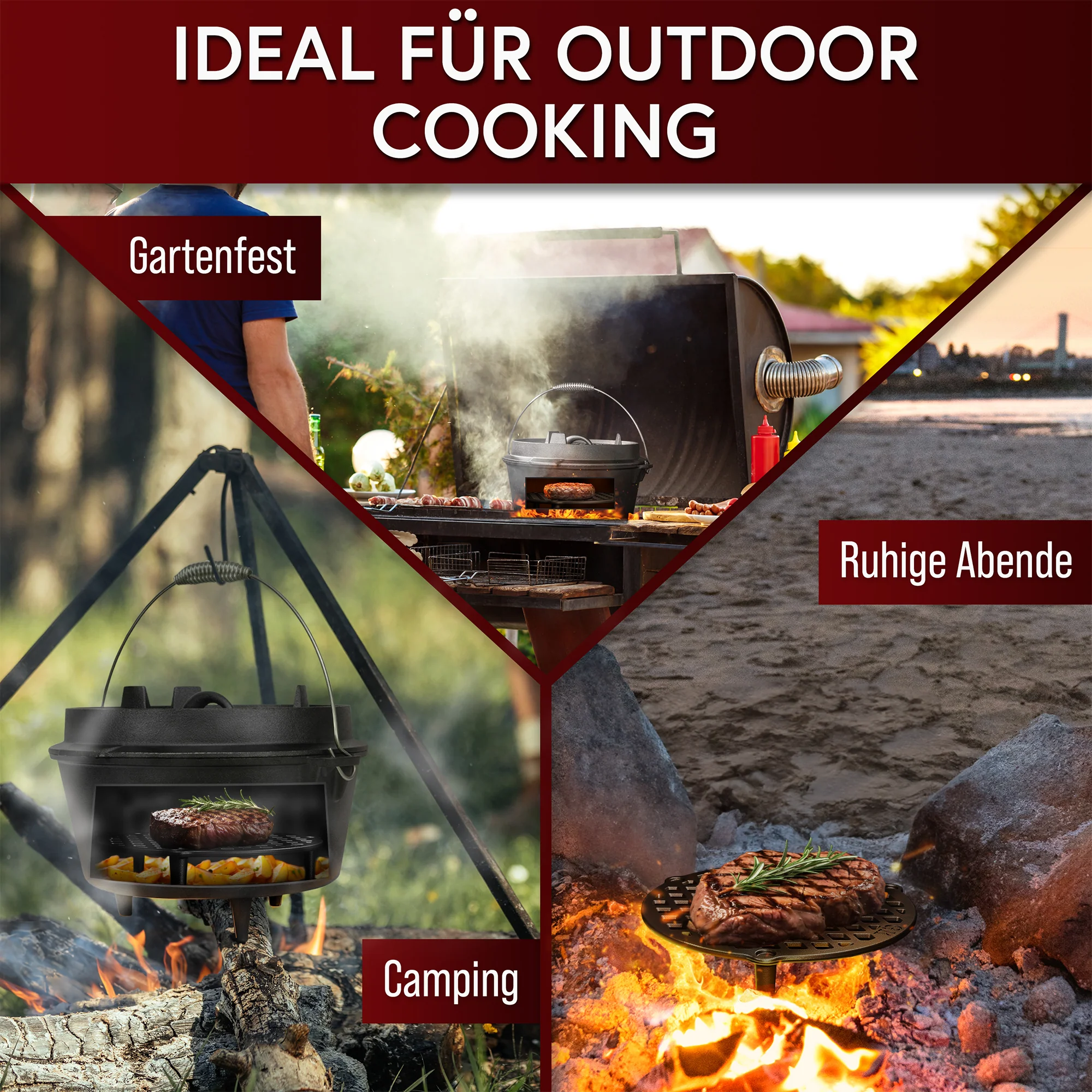 GUSSKÖNIG Gusseisen Stapelrost für Dutch Oven 4,5 Liter Ø 20cm von GUSSKÖNIG