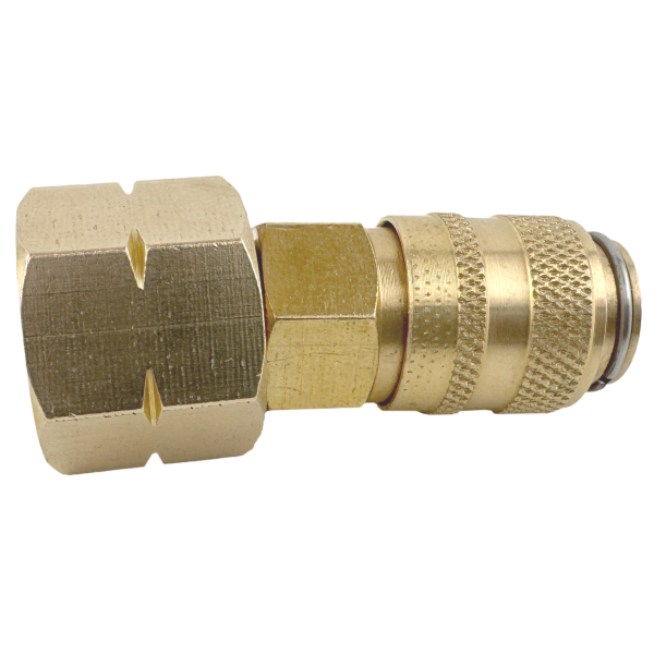 WELDINGER befüllbare Aluminium-Propanflasche Profill 0.5 inkl. Umfüllschlauch, Schnellkupplungen und Haken zum Einhängen von HUW24